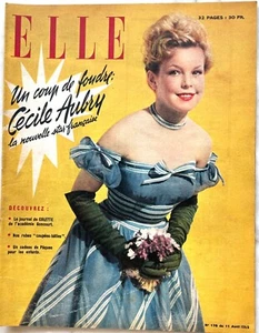 ELLE Magazine n°176 du 11 Avril 1949 ancienne revue de mode couture Cécile AUBRY - Picture 1 of 6