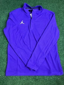 Maglione Jordan Uomo Viola 1/4 Zip Manica Lunga Allenamento Taglia Media - Foto 1 di 8