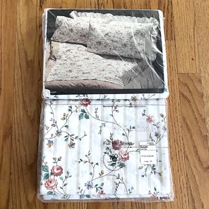 NOS Vintage JC Penney Susan Floral Full Flat (1) & Fitted (1) Sheet Set *READ* - Picture 1 of 4