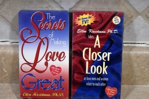 NEW 2 Ellen Kreidman VHS lot Secrets of Making Love Great & A Closer Look (rare) - Picture 1 of 3
