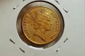 1988 AUSTRALIA ABORIGINAL TWO DOLLAR $2.00 COIN KM 101 - Picture 1 of 4