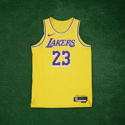 LeBron James Nike NBA LA Lakers Men's ADV Authentic Icon Edition Gold Jersey - Image 1 of 4