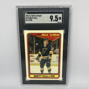 1990-91 Topps Tiffany Hockey All-Star #195 Brett Hull SGC 9.5 - Picture 1 of 2