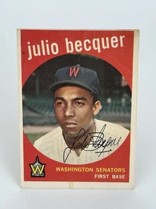 1959 Topps #93 Julio Bécquer Washington Senators - Picture 1 of 2