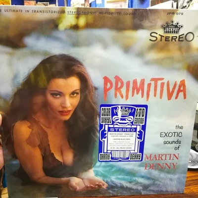 ПРИМИТИВИЯ ЗАПЕЧАТАННЫЙ MARTIN DENNY ЛАГУНА СИНИЙ ВИНИЛ LP СТЕРЕО ЗАПИСЬ АЛЬБОМ ДЖЕКПОТ - Изображение 1 из 2