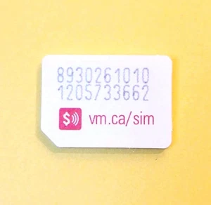 USED VIRGIN MOBILE CANADA NANO SIM CARD RESTORING TEST CELL PHONES BYPASS UNLOCK - Bild 1 von 2