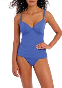 Freya Jewel Cove Plunge Tankini Top Women's 32G Azure Adjustable Strap ASM273 - Picture 1 of 10