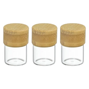 Mini botellas de vidrio con tapas 3 piezas, frascos pequeños de vidrio transparente de 5 ml - Imagen 1 de 7