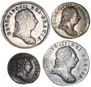 1780 Maundy Set - George III British Silver Coins - Very Nice - Picture 1 of 2