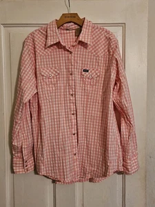 Wrangler Damen Hemd Langarm Pearl Snap Gingham kariert Western Ranch XXL - Bild 1 von 4