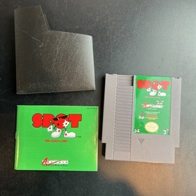 Spot: The Video Game (Nintendo NES, 1990) 9/10+ Cond! Authentic. Tested Manual