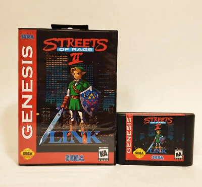 Streets of Rage 2 Zelda - The Adventure of Link for Sega Genesis/Mega Drive - Image 1 of 2