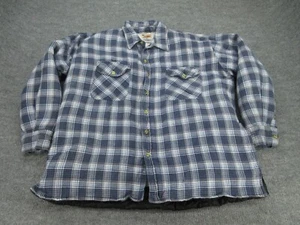Yukon Ridge Jacket Mens XL Blue Plaid Long Sleeve Lined Shacket Adult XL - Picture 1 of 10