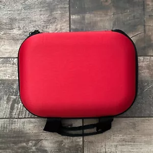 RED Carry Case with foam inside 10" x 7" Inches, Zipper, Handles Light Weight - Picture 1 of 2