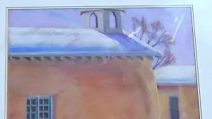 "Pieza clásica de Santa Fe pastel de Alice Webb llamada "Luz rosa de invierno" - Imagen 1 de 11