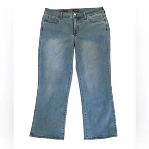 NYDJ Marilyn Straight Crop Jeans Sz 14 Cool Embrace Denim Stretch Summer Casual - Picture 1 of 9