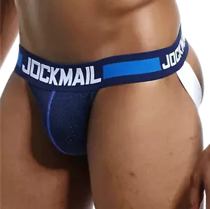 Jockmail Mesh Jockstrap - Navy - Picture 1 of 2
