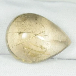 26.38 ct SHIMMERING RARE - UNTREATED NATURAL RUTILE QUARTZ CABOCHON See vdo N7 - Picture 1 of 3