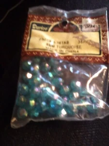 DARICO 8 MM TURQUOISE BEADS 36 PIECES 03008-1-161AB - Picture 1 of 1