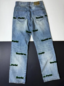 Louis Vuitton Virgil Abloh FW21 Tourist V Purist Baggy Fit Tuffetage Denim Jeans - Picture 1 of 20