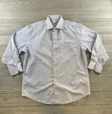 JOSEPH ABBOUD HOMBRE TALLA 17-33 SIN ARRUGAS Rayas Botón Delantero Manga Larga Foto 1 de 4