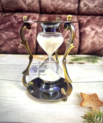 Sand Timer Hourglass Brass Nautical Maritime Hour Glass Vintage Sand Clock Gift - Image 1 of 4
