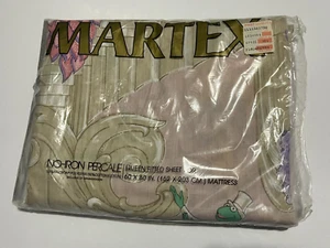 Martex Vintage Miss Piggy Kermit Queen Fitted Sheet early 1980s 60x80 in. - Picture 1 of 6