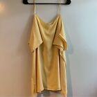 Nwt Indah Yellow Gold Spaghetti Strap Oversized Flowy Blouse Size Small