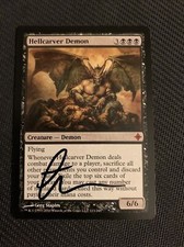 MTG Magic Hellcarver Demon Signed Artist Proof x1 Rise Of The Eldrazi G Staples