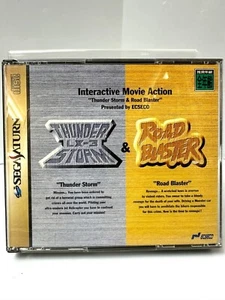 Thunder Storm & Road Blaster Sega Saturn Japanese Version Complete Tested LD Gam - Picture 1 of 2