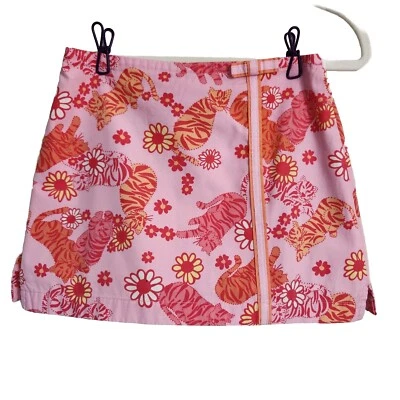 Lilly Pulitzer "Tango Tigers" Skirt Prime White Label** Girls Pink Size 8 Skort - Image 1 of 4