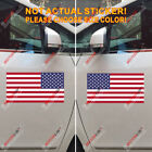 Pair USA American Flag Decal Sticker Car Vinyl reflective glossy reversed