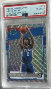 2020-21 Donruss Optic Fanatics Box Set Tyrese Maxey RC Rookie PSA 10 GEM MINT - Picture 1 of 2