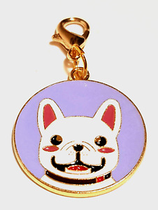 Cute French Bulldog Pattern Pet ID Tag Keychain Collar Charm