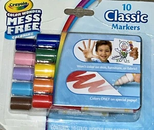 New Crayola Color Wonder Mess Free Coloring 10ct Classic Mini Markers Art Supply - Picture 1 of 6
