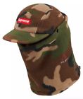 FW19 SUPREME POLARTEC BOX LOGO 5-PANEL CAMP CAP HAT BALACLAVA CAMO RED (Bin)
