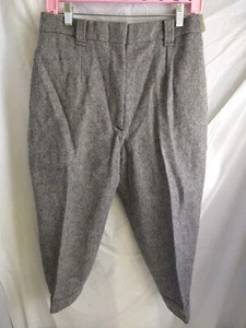 NWT Vtg Woolrich Wool Nylon Gray Tweed Cuff Knickers Riding Pants Womens Size 12 - Picture 1 of 8