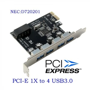 PCI-E to USB3.0 5Gbps Expansion Adapter Card Rear 4Port NEC Chip NEC720201 - Picture 1 of 6