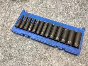Grey Pneumatic GP 13 PC 3/8" Drive Deep Metric Socket Set 6 Point - Picture 1 of 10