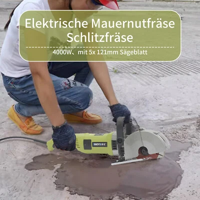 Electric wall chaser slot cutter cutting machine with water pump 4000W DE - Image 1 of 4