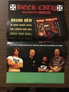 BEER CITY RECORDS RAW POWER TIRED & FURIOUS PROMO POSTER 11X17 NEW - Picture 1 of 1