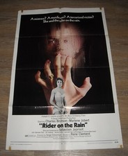 1970 RIDER on the RAIN 1 SHEET MOVIE POSTER CHARLES BRONSON MARLENE JOBERT
