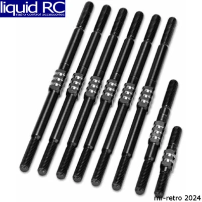 JConcepts 2828-2 RC10T Fin Titanium Turnbuckle set 8pc - stealth black - Image 1 of 3