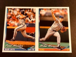 1994 Topps UNCUT PANEL PROOF Paul Molitor Mike Morgan