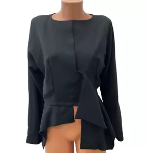 IVAN GRUNDAHL Gr. M Damen JAcke Blazer Asymmetrisch Langarm Schwarz - Bild 1 von 8