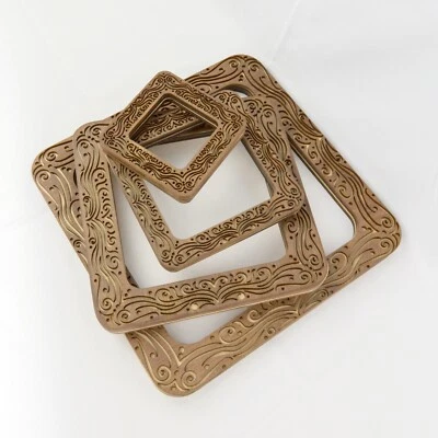 Cross Stitch Magnet Frames 4 sizes set, wooden hoops for stitch plastic canvas - Image 1 of 4