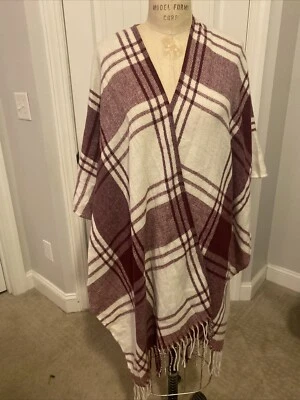 Poncho Banana Republic feminino tamanho único xale envoltório cinza novo com etiquetas - Imagem 1 de 3