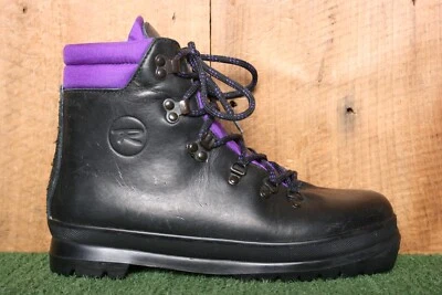 Vintage ROSSIGNAL Black Leather Cross Country BC NNN Ski Boots EUR 43 ≈ US 9.5 - Image 1 of 4