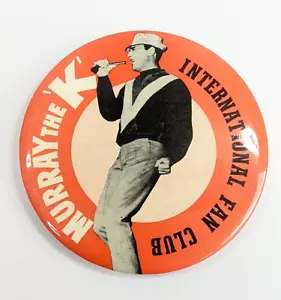 60er Jahre Vintage Murray the K Pinback 4" Durchmesser Beatlemania Top Zustand - Bild 1 von 4