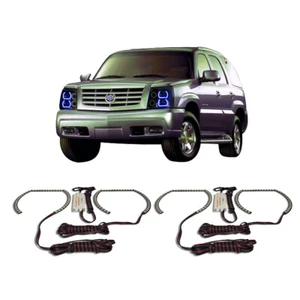 Bright Blue Angel Eye Headlight Halo kit for Cadillac Escalade 02-06 - Foto 1 di 2